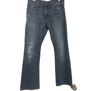 Levi's 527 Low Boot Cut Jeans Men 33x30 Blue Denim 100% Cotton Y2K Distressed